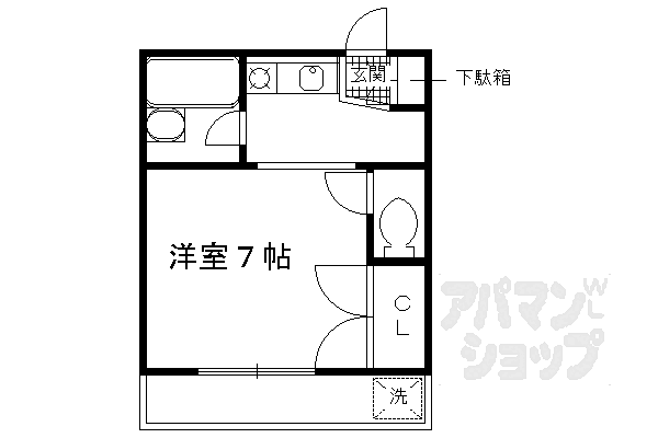 京都府京都市伏見区深草直違橋3丁目(賃貸マンション1K・3階・21.00㎡)の写真 その2