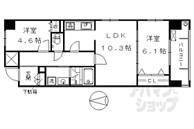 パインフィールド東野 404 ｜ 京都府京都市山科区東野中井ノ上町（賃貸マンション2LDK・4階・50.85㎡） その2