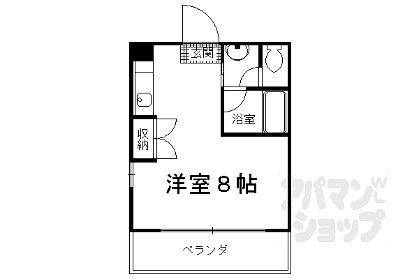 レッドボールコート上鳥羽 406｜京都府京都市南区上鳥羽苗代町(賃貸マンション1K・4階・18.61㎡)の写真 その2