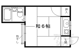 福田荘 6 ｜ 京都府京都市下京区西七条南西野町（賃貸アパート1R・1階・15.00㎡） その2