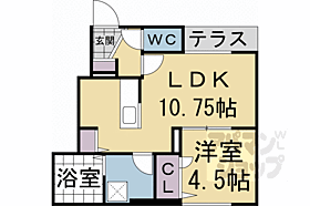 京都府京都市右京区太秦辻ケ本町（賃貸アパート1LDK・1階・40.82㎡） その2