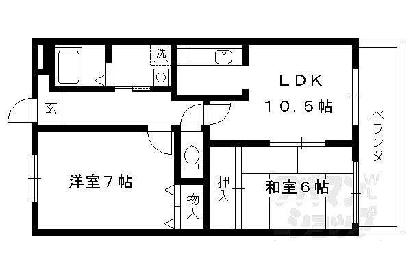 カサ・デ・高ノ手 503｜京都府京都市南区久世中久世町1丁目(賃貸マンション2LDK・5階・56.70㎡)の写真 その2