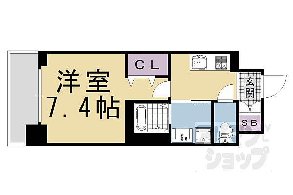 ベラジオ雅び烏丸十条 206｜京都府京都市南区東九条南河辺町(賃貸マンション1K・2階・26.24㎡)の写真 その2