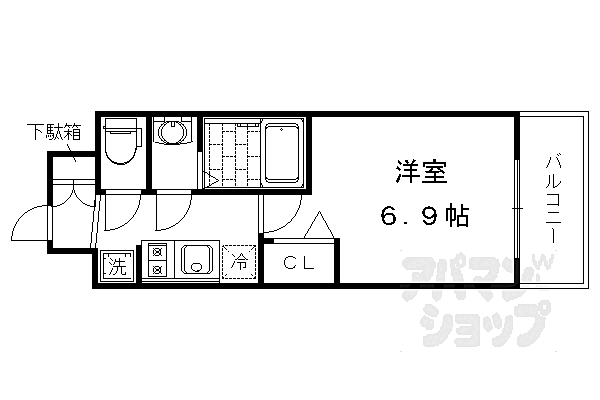 プレサンスＴＨＥ　ＫＹＯＴＯ華苑 306｜京都府京都市南区東九条西河辺町(賃貸マンション1K・3階・23.20㎡)の写真 その2