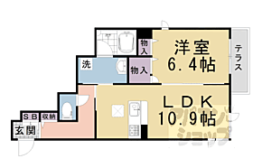 京都府京都市右京区鳴滝宅間町（賃貸マンション1LDK・1階・47.76㎡） その2