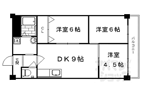 京都府京都市右京区西京極畔勝町（賃貸マンション3LDK・3階・55.89㎡） その2