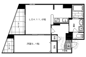 京都府京都市右京区西院東中水町（賃貸マンション1LDK・5階・44.76㎡） その2