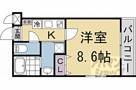 京都府京都市右京区西院太田町（賃貸マンション1K・4階・25.53㎡） その2