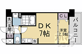 ソルテラス京都勧進橋ＰＡＲＫ　ＳＩＤＥ 806 ｜ 京都府京都市南区上鳥羽勧進橋町（賃貸マンション1DK・8階・25.55㎡） その2