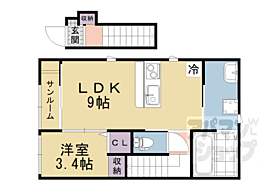 京都府京都市伏見区深草平田町（賃貸アパート1LDK・2階・37.16㎡） その2