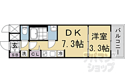 プレサンス十条凛華 1DKの間取図画像