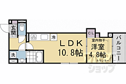 GRAMM丹波口 1LDKの間取図画像