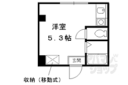 ステーション京都学生ハイツ ワンルームの間取図画像