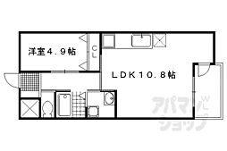 アジュール・コート久世 1LDKの間取図画像