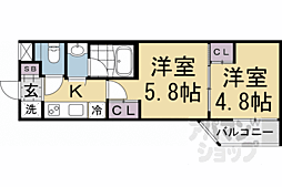 ESTRUTHKYOTOII 2Kの間取図画像