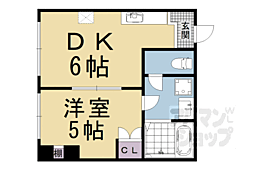 クレアシオン大宮 1DKの間取図画像