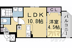 ファーストフィオーレ京都コーヴォ 1LDKの間取図画像