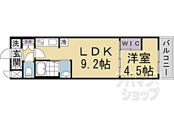 スワンズ京都東寺ガーデン 1LDKの間取図画像