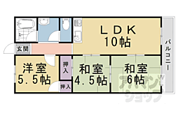 シャンポール松室 3LDKの間取図画像