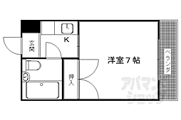 バルーンクラブ 1Kの間取図画像