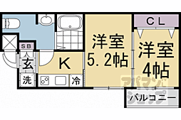 MJC京都西大路1 2Kの間取図画像