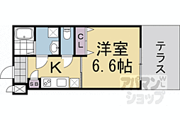プール・トゥジュール東福寺 1Kの間取図画像