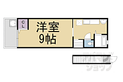 ハイツ南部 1Kの間取図画像