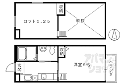 ロフティ東本願寺 1Kの間取図画像