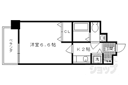 アクアプレイス京都御所ノ内 1Kの間取図画像