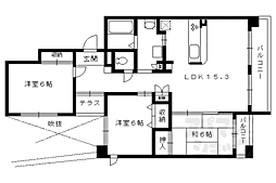ダイナソアール 3LDKの間取図画像