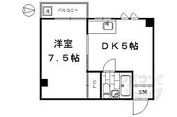 ドミトリー北斗 1DKの間取図画像