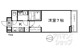 プログレス6番館 1Kの間取図画像