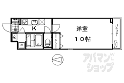 シティハウス都 1Kの間取図画像