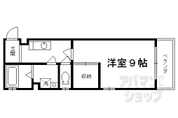 アルカス七条大宮 1Kの間取図画像