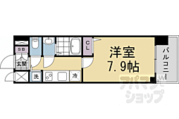 ファステート京都洛南エリーゼ 1Kの間取図画像