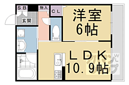 シャーメゾンヴェール・クレール 1LDKの間取図画像