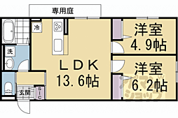 西桜館 2LDKの間取図画像
