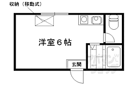 ステーション京都学生ハイツ ワンルームの間取図画像