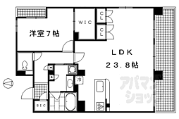 SOHO烏丸 1LDKの間取図画像