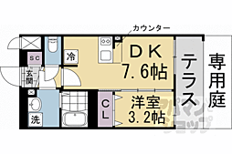 ファステート京都ステーションウォズ 1DKの間取図画像