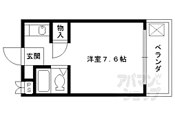 ヴィラ東海今熊野 1Kの間取図画像