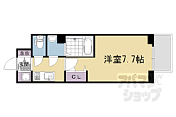 エスリード京都梅小路アヴェニテ 1Kの間取図画像