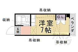 ヤングヴィレッジ河原町 1Kの間取図画像