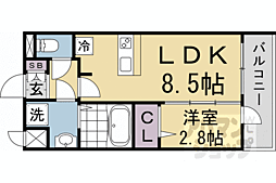 ファステート京都東福寺パラベル 1LDKの間取図画像