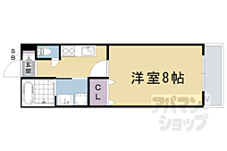 GRAKAN京都駅前悠 1Kの間取図画像