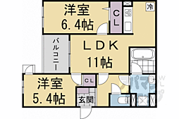 アメニティー・ノース 2LDKの間取図画像