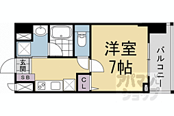 ベラジオレガシー京都西七条 1Kの間取図画像