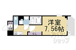 THEGARNETSUITERESIDENCE西七条 1Kの間取図画像