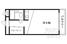 アネックスジロ 1Kの間取図画像