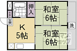 キザキコーポラス 2Kの間取図画像